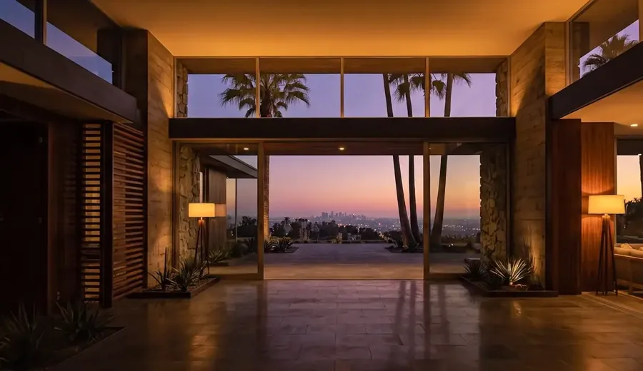 Mid-room, moving toward the terrace doors